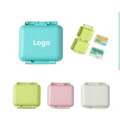 MOQ 50pcs 6 Compartment Weekly Pill Box