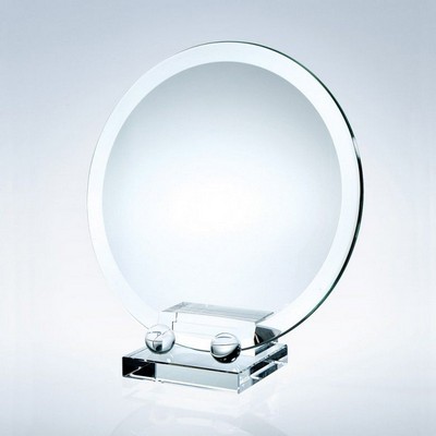 Large Beveled Round Plate Award