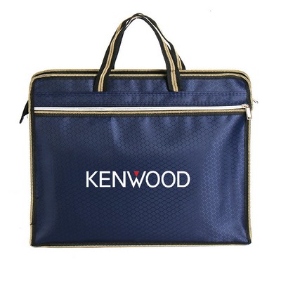 14.9" x 11.8" Document Bag Briefcase , Oxford Canvas Business bag with Zipper , Organizer Bag