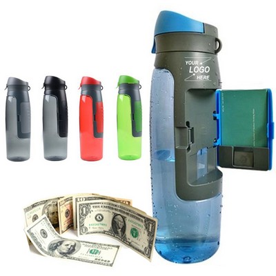 25oz Sports Water Bottle with Convenient Card Holder