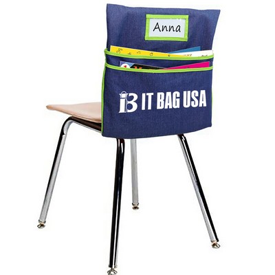 Chart Denim Storage Organizer For Chair