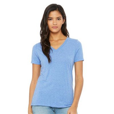Bella+Canvas® Women's Relaxed Triblend Short Sleeve V-Neck T-Shirt