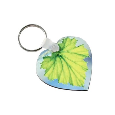 Heart Design MDF Keychain