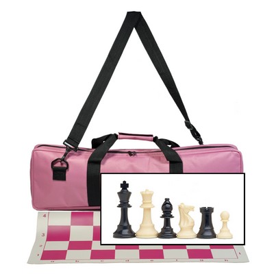Weighted Tournament Chess Set, Board, Large Bag, Pieces 3.75"