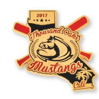 1 ¾" Die Cast Soft Enamel Team Trading Pin