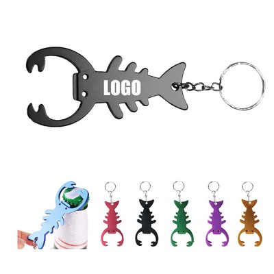 Lobster-Shaped Metal Key Tag Bottle Opener