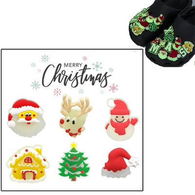 6-in-1 Adorable Custom Christmas Style Shoe Charms Card Set