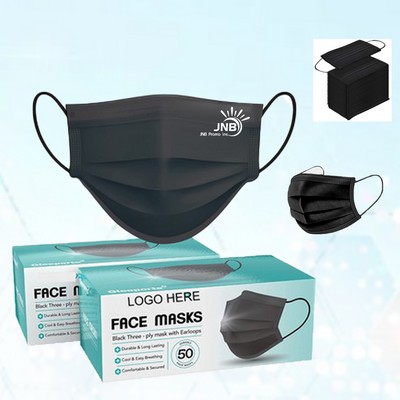Black Disposable Face Mask
