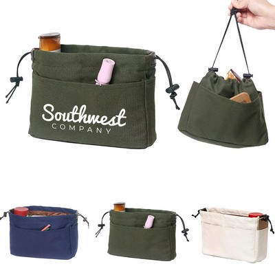 Canvas Drawstring Hand Bag