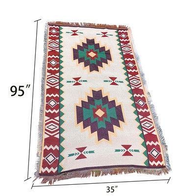 Custom 95"x35" Full Color Classic Bohemian Camping Blanket Sofa Cover