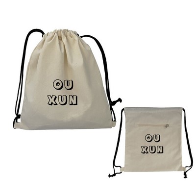 8A Polyester/Cotton Canvas Drawstring Bag