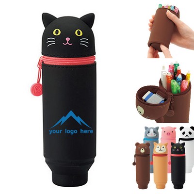 Animal Shape Silicone Stand Up Pen Case