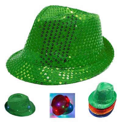 Sequined Glowing Fedora Hat