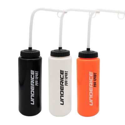 Hockey Water Bottle with Long Straw