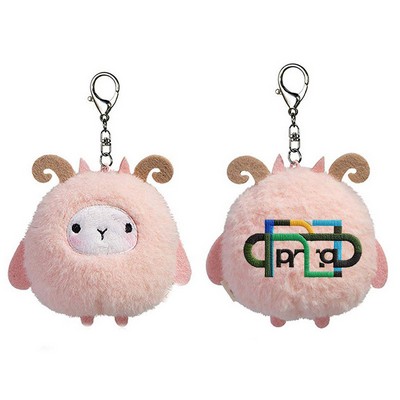 4" Cute Plush Sheep Keychain Bag Pendant