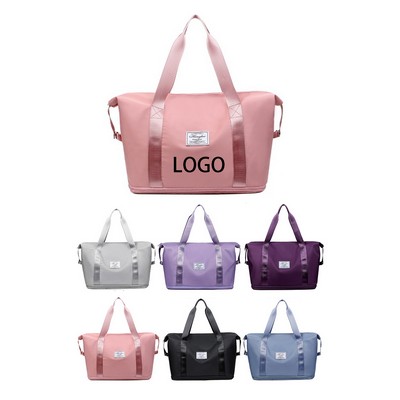 Dry And Wet Separation Design Luggage-pole Travel Bag