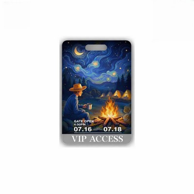 Full Color PVC Event/Credential badge (3 3/8"x2 1/8")