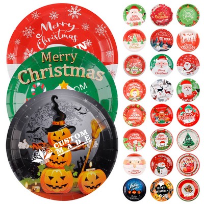 Disposable 9'' Round Paper Plate