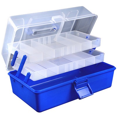 2-Tray Plastic Fishing Tackle Box