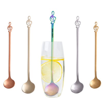 8.38 Inch Music Note Stirrer Round Spoon