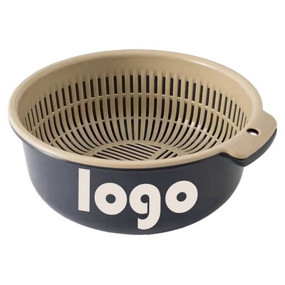 Thickened Rround Double Drain Basket