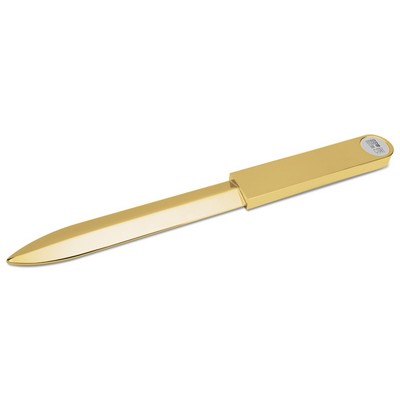 Letter Opener Gold W/ D2 Silver Medallion