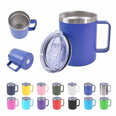 12oz Stainless Steel Insulated Mug With Sliding Lid