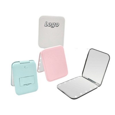 Folding Mirror With Integrated Led Lights