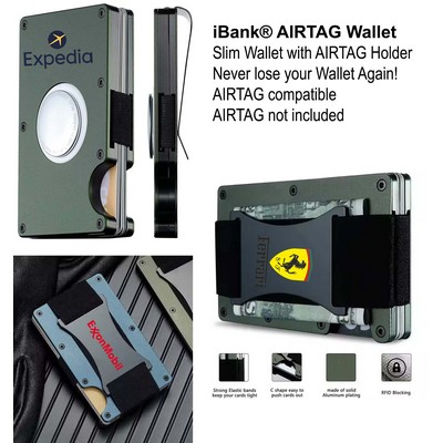 Promotek iBank® Slim Wallet designed compatible with AIRTAG