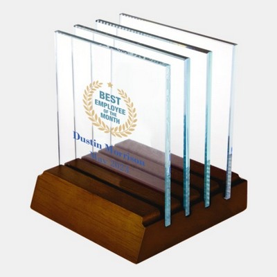 Color Imprinted Square Glass Coaster - Single