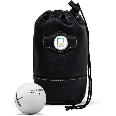 6 Golf Ball Shag Bag w/TaylorMade Distance Golf Balls