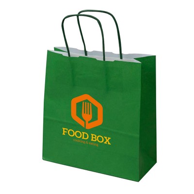 Green Kraft Paper Tinted Euro Tote Shopping Bag
