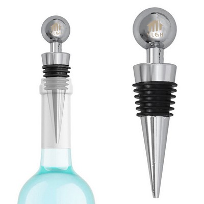 Metal Alloy Ball Cone Wine Stopper