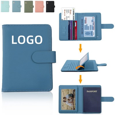 Magnetic Passport Holder Closed Shielded Travel Wallet