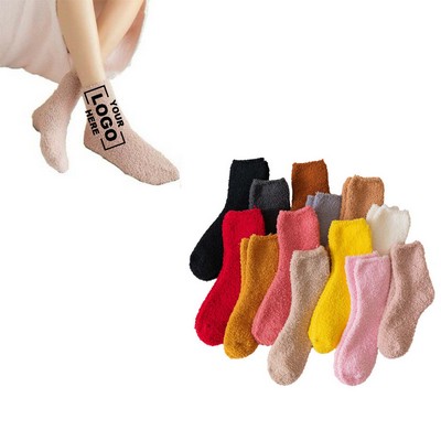 Winter Warmth Coral Fleece Socks.