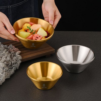 Stainless Steel Broad Brimmed Rice Bowl 12 oz.