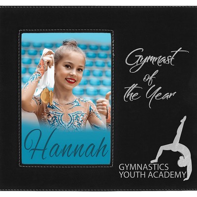 Leatherette Photo Frame w/Eng Area