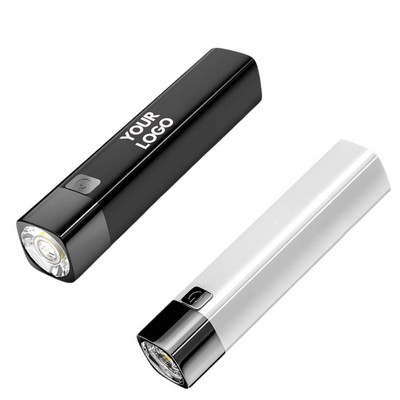 2in1 Portable 1200mAh USB Rechargeable Power Bank Charger w/Flashlight