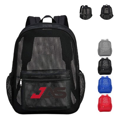 Heavy Duty Semi-Transparent Mesh Backpack