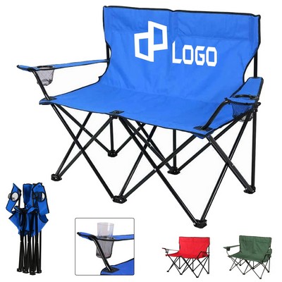 2 Person Double Seat Folding Chair