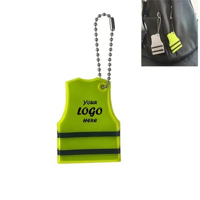 PVC Reflective Pendant Keychain(Vest)