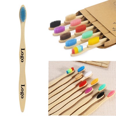 Eco-Friendly Bamboo Toothbrushes, 10-Pack, Soft Bristles