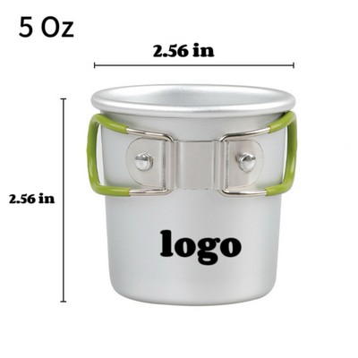 5 Oz Folding Aluminum Cup For Camping