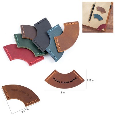 Handcrafted Leather Corner Bookmark for Book Lovers