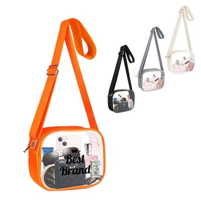 PVC Crossbody Bag With adjustable shoulder strap