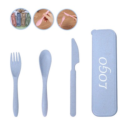 Portable Wheat Straw Cutlery Spoon Fork Knife
