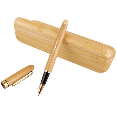 Designs Luxury Bamboo Fountain Pen With Matching Gift
