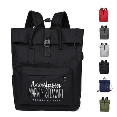 Roll-Top Laptop Backpack