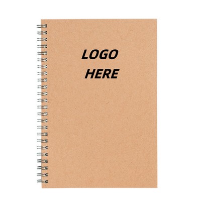 A5 60 Sheets Kraft Paper Cover Coil Notepad