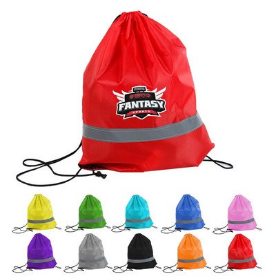 Reflective Drawstring Backpack